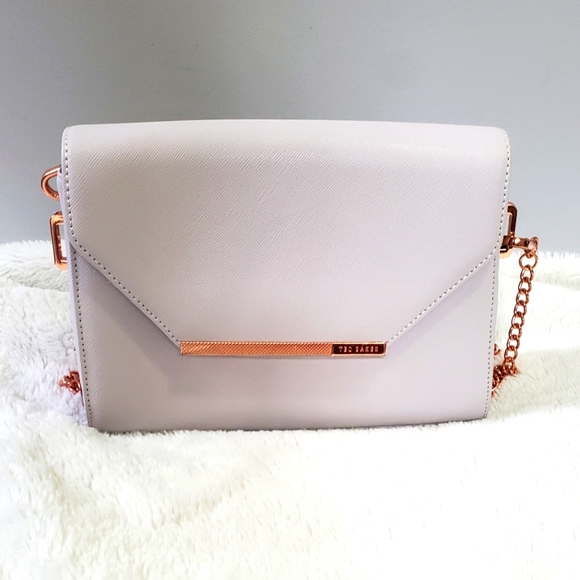 Ted Baker Handbags - NWT Ted Baker London Denni Bar Envelope Crossbody Bag Gray